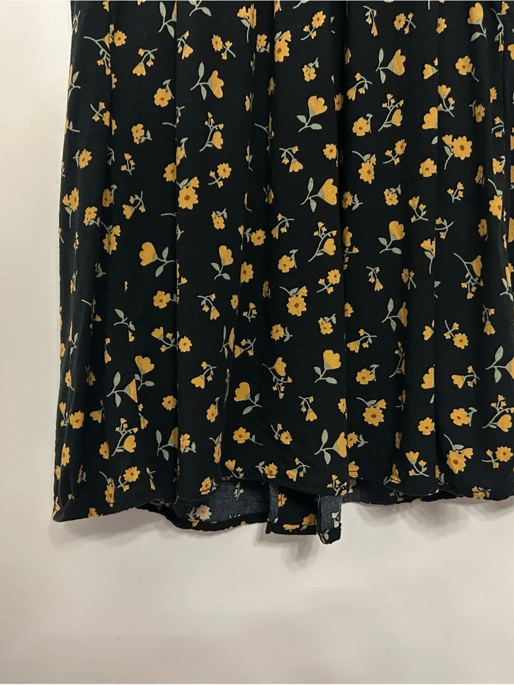 Aeropostale Black Mini Dress with Yellow Floral Print Size XS - Picture 6 of 9